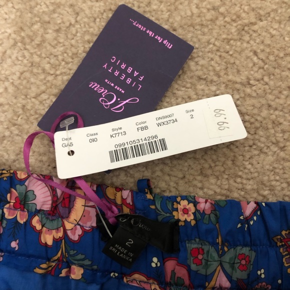 NWT J. Crew Blue Floral High-Low Midi Skirt - Picture 4 of 4